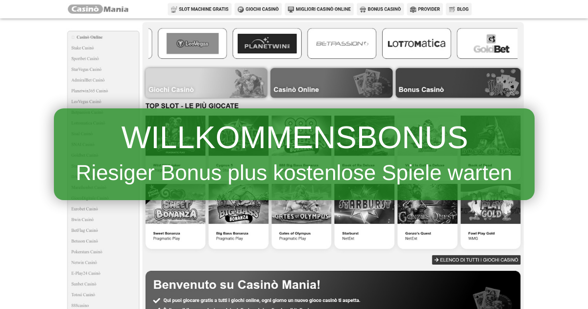 Willkommen bei Casino Mania Deutschland