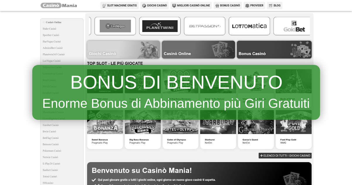 Benvenuti su Casino Mania Italia